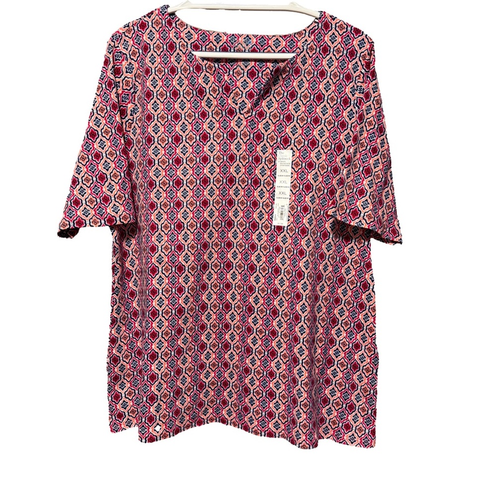 Croft & Barrow Bright Patterned Blouse | Women’s XXL | New With Tags🌟